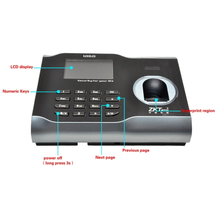 U160 3.0 inch Color Screen ZK Software Fingerprint Time Attendance with TCP/IP, USB Communication Office Time Attendance Clock U160 3.0 inch Color Screen ZK Software Fingerprint Time Attendance with TCP/IP, USB Communication Office Time Attendance Clock